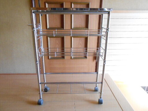 格安！美品！★スチールラック　キャスターつき　カウンター★