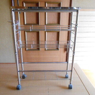 格安！美品！★スチールラック　キャスターつき　カウンター★　