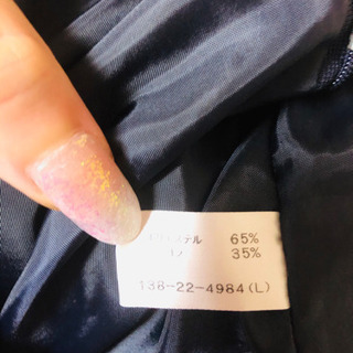 黒ドッド柄　冬スカート  (L)の画像
