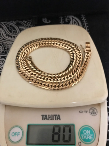 k18 喜平ネックレス 6面w 80g 50cm
