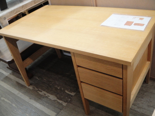 ウニコ（ unico） コルソ （CORSO）シリーズ　 デスク　オーク材　机　片袖　パソコンデスク　ワークデスク