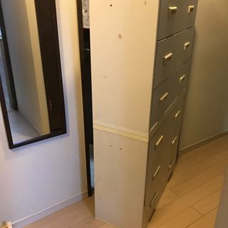 薄型白いチェスト　差し上げます。(受付終了しました)の画像