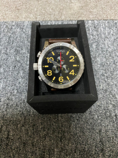 ニクソン 51-30 ブラックダイヤル　ssレザー