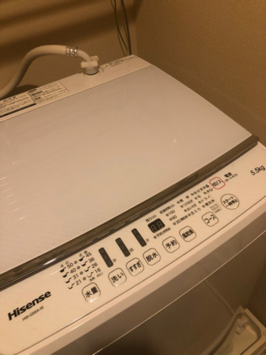 5.5キロ洗濯機！ 【お値下げしました！】【お取引可能！】【配送も可能！】HW-G55A-W 全自動洗濯機 ホワイト  洗濯5.5kg