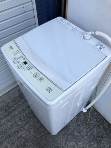 ほぼ新品！AQUA洗濯機5.0㎏2019年製AQW-GS5E6中古！早い者勝ち！！