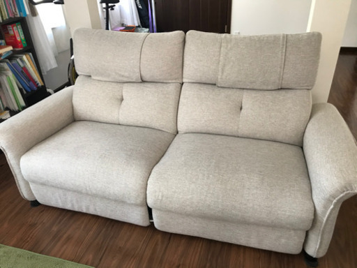 3P ソファ　ピュール　電動リクライニング　ソファ　BE (2017年8月購入)