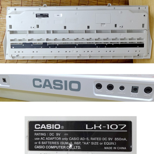 使用感少なめ★カシオ 光ナビゲーション キーボード LK-107 スタンド付き 61鍵盤 かわいいピンク♪ CASIO ☆ PayPa