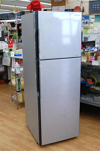 美品 冷蔵庫 230L 2018年製 2ドア 日立 R-23JA シルバー 冷凍 HITACHI 200Lクラス☆ PayPay(ペイペイ)決済可能 ☆ 札幌市 清田区 平岡