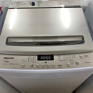 安心の1年保証付！hisense 7.5kg全自動洗濯機【トレファク町田店】