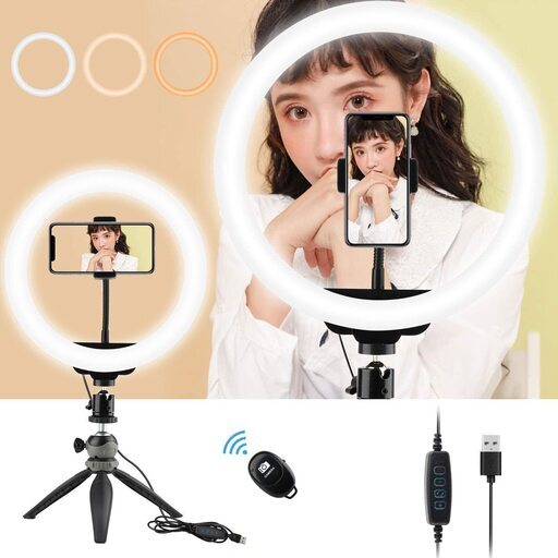 LEDリングライト 自撮りリングライト リングライト スマホライト