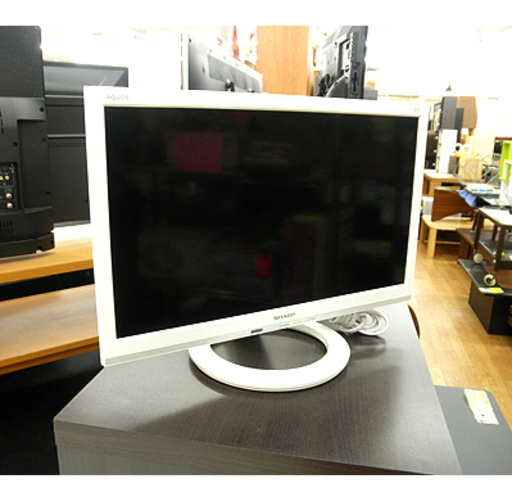 札幌【シャープ アクオス TV 19型 2015年製】チューナー×2 LC-19K30 ホワイト 白 ダブルチューナー 液晶テレビ 19インチ 19v 塩系 西岡店