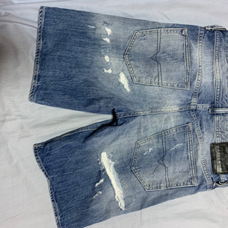 DIESEL ディーゼル　デニム　ハーフパンツ　ブラックゴールド