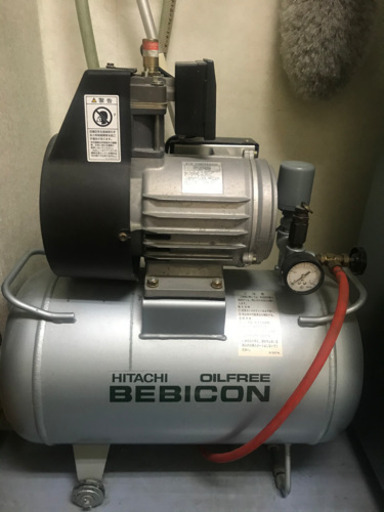 日立　エアーコンプレッサー　動作確認済　スーパーオイルフリーベビコン