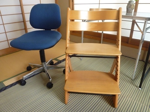 美品 天然木ベビーチェアー