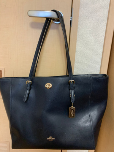 コーチ　トートバック　ネイビー