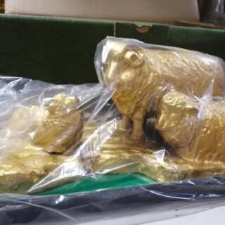 置物　黄金羊　般若純一郎作