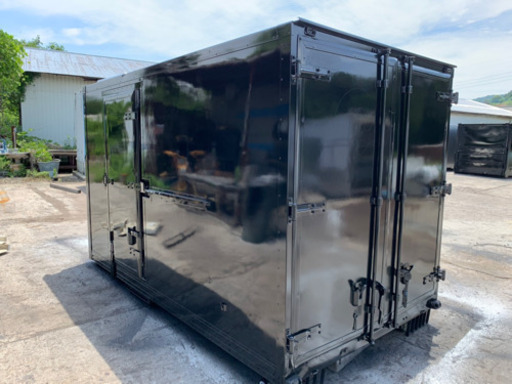 No.369 保冷バン 2ｔ アルミ箱 バイク倉庫 トラックコンテナ コメ保管庫 物置 DIY