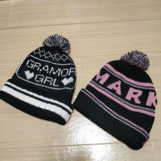 レディース ニット帽 2点セットの画像