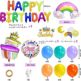 【新品・未使用】HAPPY BIRTHDAYバルーンの画像