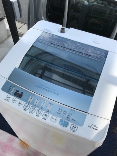 取引中2016年製アクア全自動洗濯機容量7キロ美品。千葉県内配送無料。設置無料。