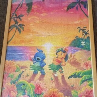 スティッチ パズル 1000ピース 完成品 枠付