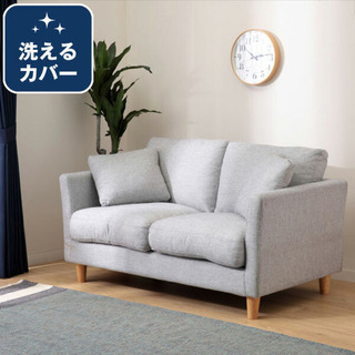 お話中【値下げ/美品】ライトグレー ソファ