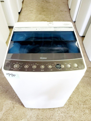 ①高年式‼️770番 Haier ✨全自動電気洗濯機✨JW-C45A‼️