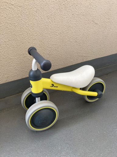 D-bike mini フロストイエロー 屋外使用 三輪車ストライダーバランスバイクキックバイク