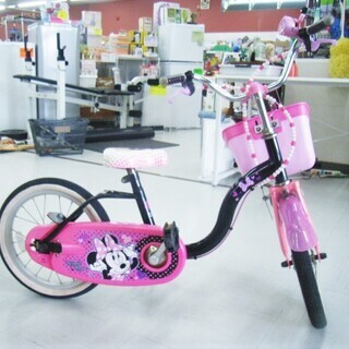 ミニーマウス 16インチ 子供用自転車 手渡し希望 ピンク