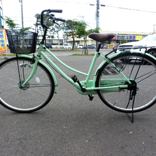 自転車 26インチ 緑 シティサイクル ママチャリ ペイペイ対応...
