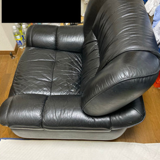 本革回転式ソファ　1人掛け