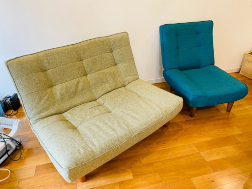 最終値下げ！ハイバックリクライニングソファ 1人+2人掛け