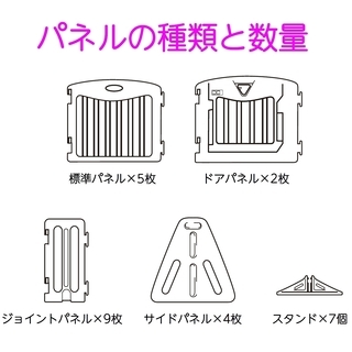 【決まりました】キッズパーテーション ベビーパーティション ブラウン 基本セット×2 + 拡張パネル×1 + スタンド×2 最長815cm おまけ追加 ベビーゲート らくらくとおせんぼII Mサイズ  日本育児 柵 囲い フェンス 赤ちゃん 子供の画像