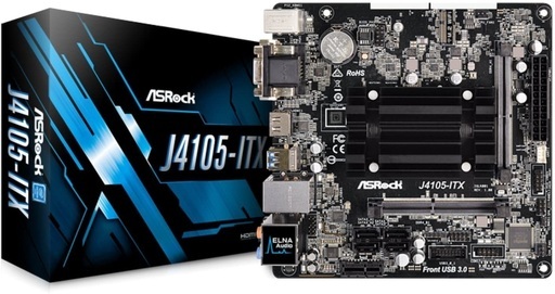 【 無音ＰＣ 】　新品マザーボード・ASRock　J4105-ITX、新品メモリ CFD PC4 8GB、新品電源　玄人志向 80PL