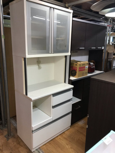 レンジボード 幅80.5cm ホワイト 中古