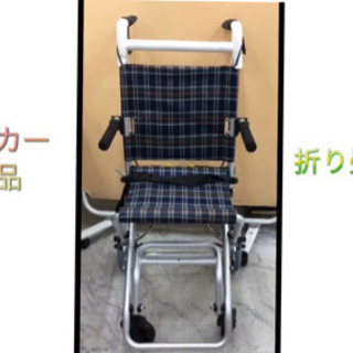 未使用　シルバーカー　チェック　ネイビー　J064