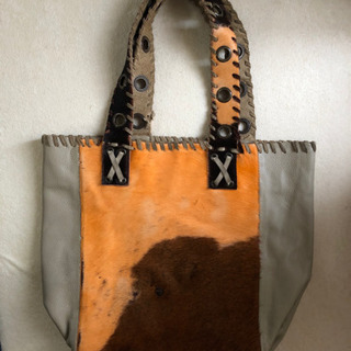 robita👜 綺麗な色のハラコ&ソフトレザーバッグ 