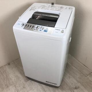 中古 7.0kg 全自動洗濯機 送風乾燥機能 シルバー 日立 NW-Z78 2015年