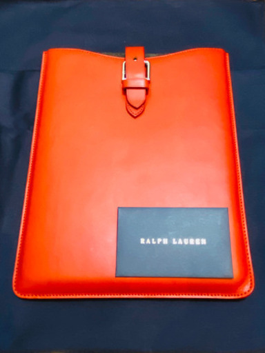 週末特価！高級レザーケース iPad用 イタリア製／Polo Ralph Laurenポロラルフローレン