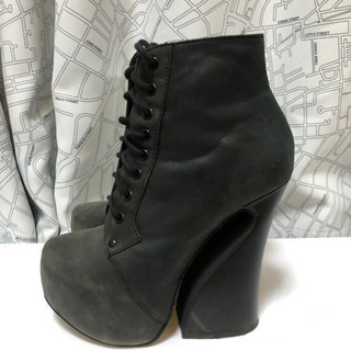 Jeffrey Campbell  レースアップショートブーツ 38の画像