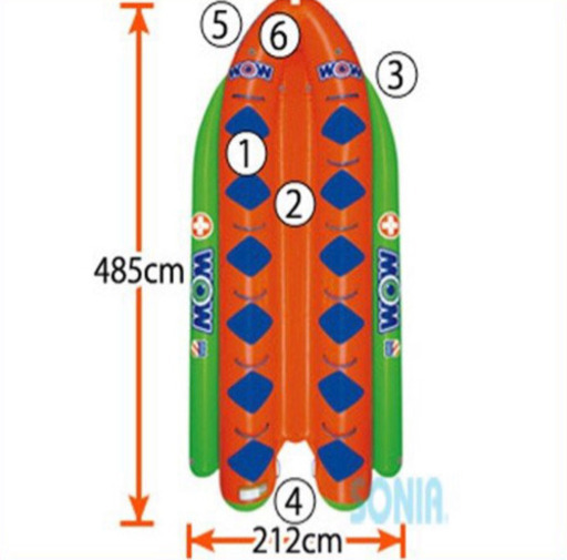 WOW(ワオ) CLOSED BOW WATERSLED バナナボート　12人乗り
