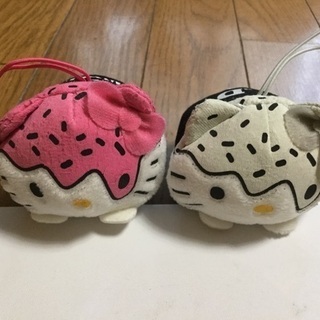 新品☆ ハローキティ ナイロンバッグ（大） おまけ付きの画像