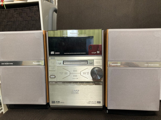 【新古品】値下げしました！コンポ(CD,MD,カセット,DVD,FM,SD)2台/プラズマクラスター