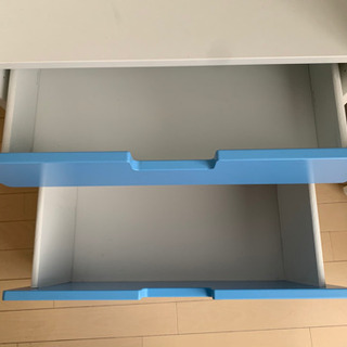 イケア IKEA STUVA ストゥヴァ◇ホワイト, ライトブルー◇本棚 収納棚 子供部屋収納 キッズ ジュニア おもちゃ箱の画像