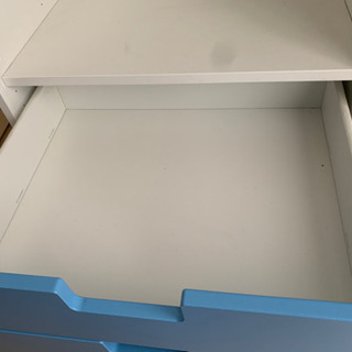 イケア IKEA STUVA ストゥヴァ◇ホワイト, ライトブルー◇本棚 収納棚 子供部屋収納 キッズ ジュニア おもちゃ箱の画像
