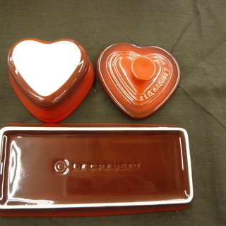 ル・クルーゼ/LE CREUSET プチ・ラムカン・ダムール・セット チェリーレッド 赤 陶器 食器 ココット 西岡店の画像