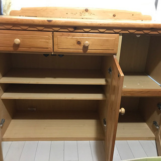 【受付終了しました】オシャレ木製カントリー　キッチンカウンターの画像
