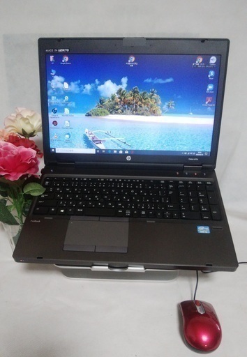 マイナンバーカード読み取り機能付き　【 新品SONYカードリーダー付属 】ノートパソコン　HP ProBook 6570b / cpu i5 / SSD 120GB / メモリー4GB / Windows１０Pro　１５インチ液晶画面　中古良品