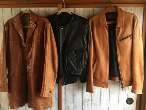 皮ジャン3枚まとめて