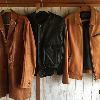皮ジャン3枚まとめて